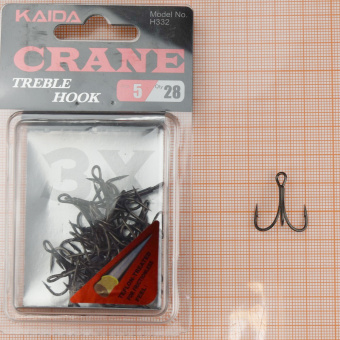 Крючки-тройники Kaida Crane Treble Hook Teflon (H332), #5 ⏩ Профессиональные консультации. ✈️ Оперативная доставка в любой регион. ✔️ Низкие цены. ➡️ Вы останетесь довольны! ✌️ Заказать:☎️ +375 29 662 27 73
