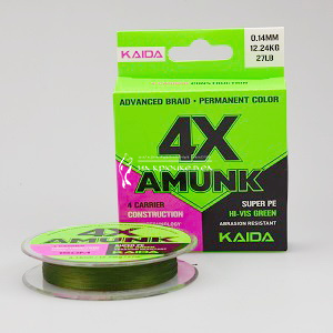 Шнур 4-х жильный KAIDA Amunk 4X Super PE, HI-VIS Green, X493-14 ⏩ Профессиональные консультации. ✈️ Оперативная доставка в любой регион. ✔️ Низкие цены. ➡️ Вы останетесь довольны! ✌️ Заказать:☎️ +375 29 662 27 73