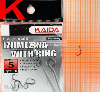 Крючки Kaida BA06 (Izumezina), #5, Для фидера ⏩ Профессиональные консультации. ✈️ Оперативная доставка в любой регион. ✔️ Низкие цены. ➡️ Вы останетесь довольны! ✌️ Заказать:☎️ +375 29 662 27 73
