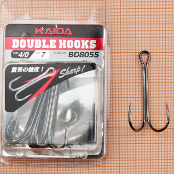 Крючки Не спаянный Kaida Double hook, BD8055-4/0 ⏩ Профессиональные консультации. ✈️ Оперативная доставка в любой регион. ✔️ Низкие цены. ➡️ Вы останетесь довольны! ✌️ Заказать:☎️ +375 29 662 27 73