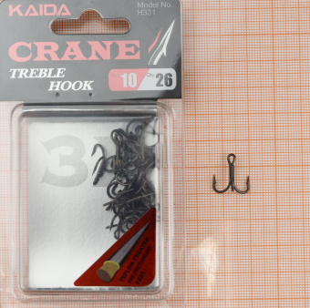 Крючки-тройники Kaida Crane Treble Hook Teflon (H331), #10 ⏩ Профессиональные консультации. ✈️ Оперативная доставка в любой регион. ✔️ Низкие цены. ➡️ Вы останетесь довольны! ✌️ Заказать:☎️ +375 29 662 27 73