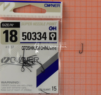 Крючки Owner 50334 (Otoshikomi Chinu with eye), #18, Для чертиков, мушек ⏩ Профессиональные консультации. ✈️ Оперативная доставка в любой регион. ✔️ Низкие цены. ➡️ Вы останетесь довольны! ✌️ Заказать:☎️ +375 29 662 27 73
