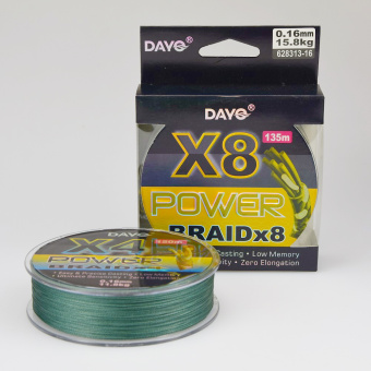 Шнур 8-ми жильный DAYO Power Braid X8, Зелёный, 628313-16 ⏩ Профессиональные консультации. ✈️ Оперативная доставка в любой регион. ✔️ Низкие цены. ➡️ Вы останетесь довольны! ✌️ Заказать:☎️ +375 29 662 27 73