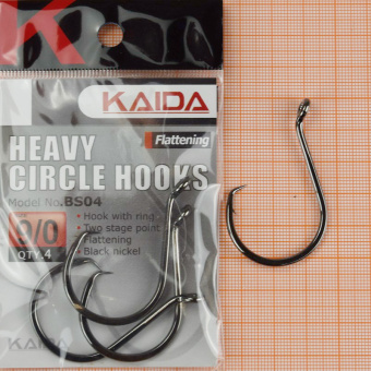 Крючки С загнутым жалом Kaida Heavy Circle Hooks (BS04), #9/0 ⏩ Профессиональные консультации. ✈️ Оперативная доставка в любой регион. ✔️ Низкие цены. ➡️ Вы останетесь довольны! ✌️ Заказать:☎️ +375 29 662 27 73
