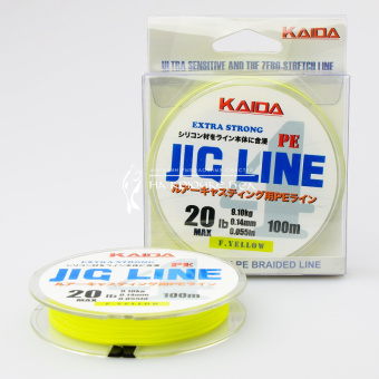 Шнур 4-х жильный KAIDA Jig Line PE 4X (100m), Желтый, PMZ04014 ⏩ Профессиональные консультации. ✈️ Оперативная доставка в любой регион. ✔️ Низкие цены. ➡️ Вы останетесь довольны! ✌️ Заказать:☎️ +375 29 662 27 73