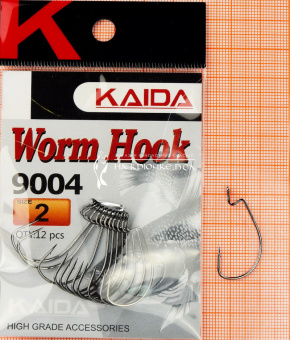 Крючки Офсетный Kaida Worm hook (BS9004), #2 ⏩ Профессиональные консультации. ✈️ Оперативная доставка в любой регион. ✔️ Низкие цены. ➡️ Вы останетесь довольны! ✌️ Заказать:☎️ +375 29 662 27 73

