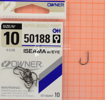 Крючки Owner 50188 (Iseama with eye), #10, Для карася, карпа ⏩ Профессиональные консультации. ✈️ Оперативная доставка в любой регион. ✔️ Низкие цены. ➡️ Вы останетесь довольны! ✌️ Заказать:☎️ +375 29 662 27 73
