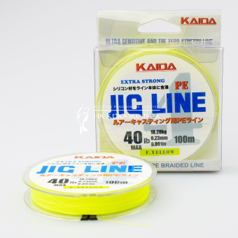 Шнур 4-х жильный KAIDA Jig Line PE 4X (100m), Желтый, PMZ04023 ⏩ Профессиональные консультации. ✈️ Оперативная доставка в любой регион. ✔️ Низкие цены. ➡️ Вы останетесь довольны! ✌️ Заказать:☎️ +375 29 662 27 73