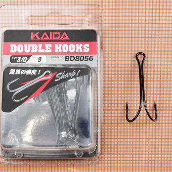 Крючки Не спаянный Kaida Double hook, BD8056-3/0 ⏩ Профессиональные консультации. ✈️ Оперативная доставка в любой регион. ✔️ Низкие цены. ➡️ Вы останетесь довольны! ✌️ Заказать:☎️ +375 29 662 27 73