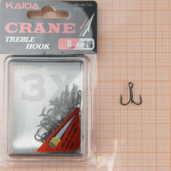 Крючки-тройники Kaida Crane Treble Hook Teflon (H331), #8 ⏩ Профессиональные консультации. ✈️ Оперативная доставка в любой регион. ✔️ Низкие цены. ➡️ Вы останетесь довольны! ✌️ Заказать:☎️ +375 29 662 27 73